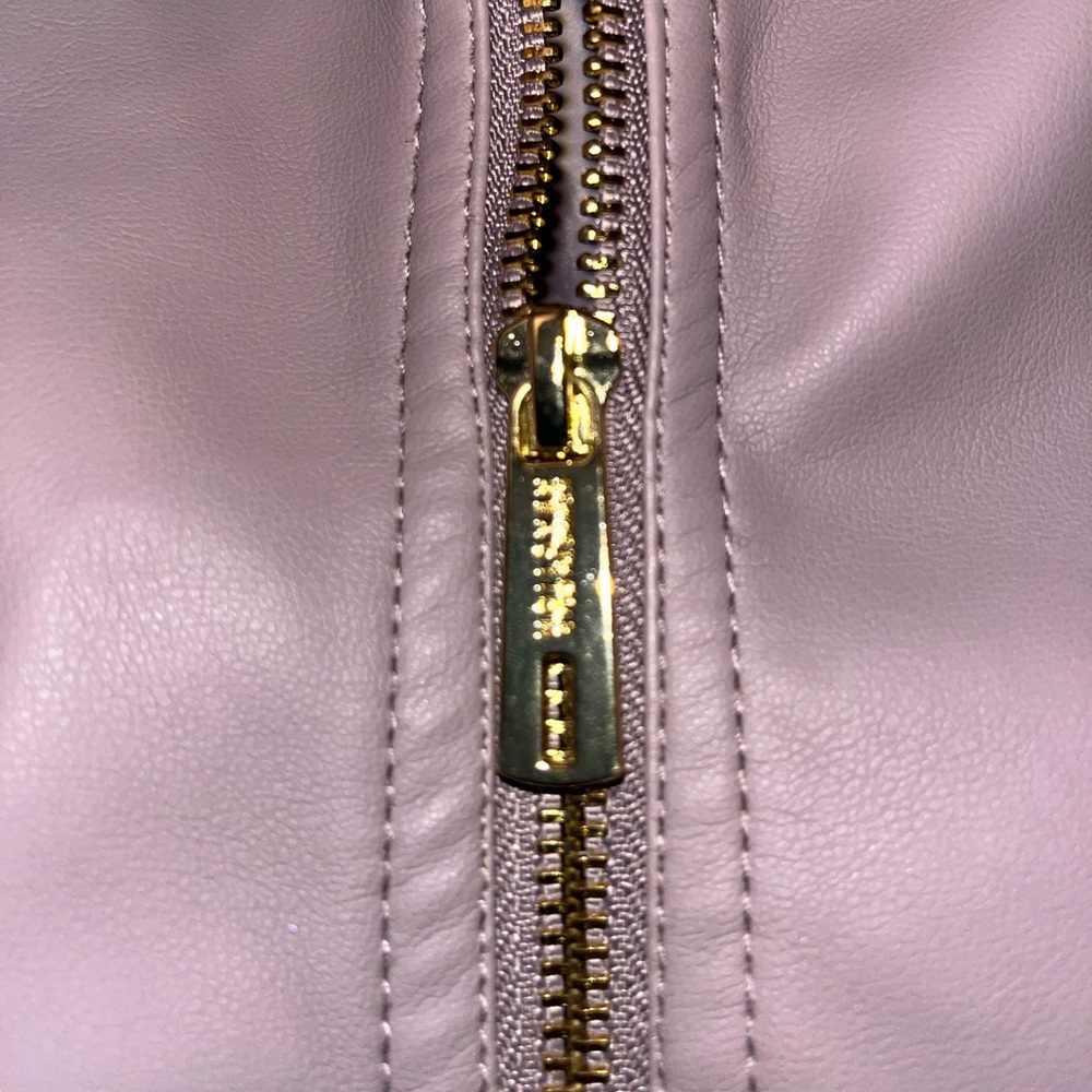 Mauve Faux Leather Jacket - Picture 4 of 6